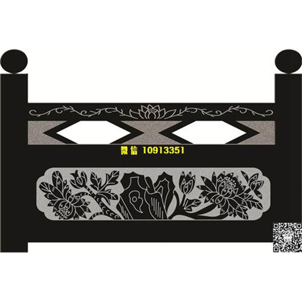 精雕图124牡丹栏板精雕图线雕图线条图单线铣底图_电脑雕刻plt文泰矢量图精雕图浮雕图